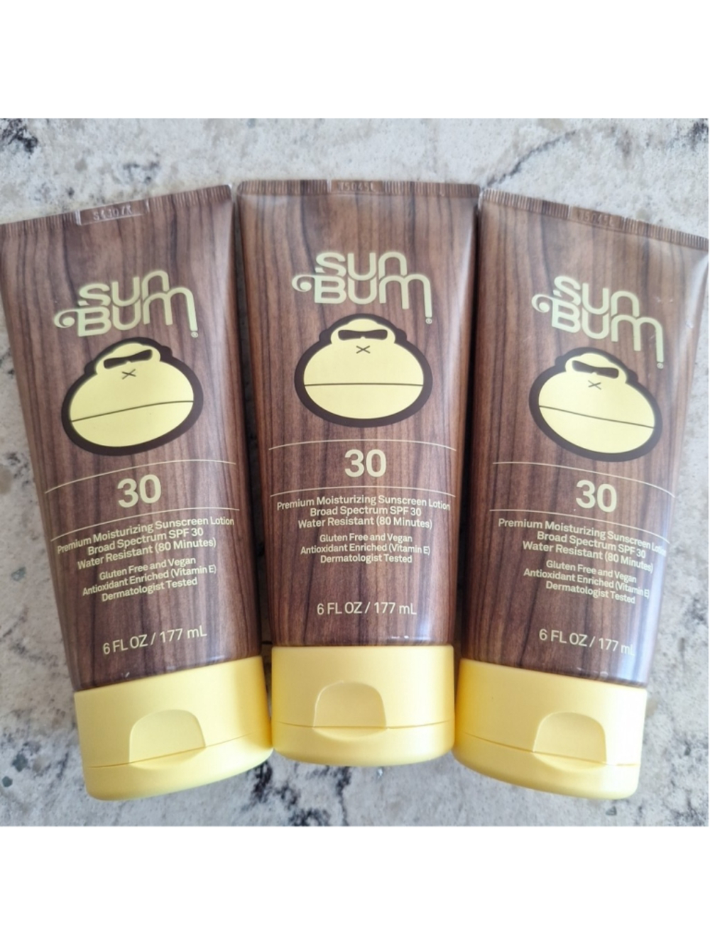 3 X Sun Bum Original Moisturizing Sunscreen Lotion SPF 30 6 Fl oz 10/2026 Sunbum